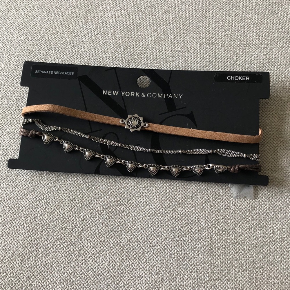 Women’s 3 Piece Silver Choker Necklace Set | New York and Company